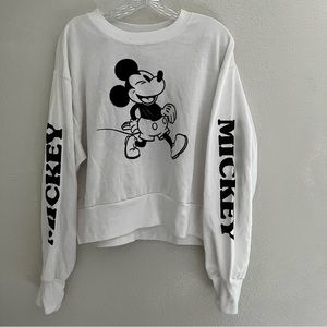 Minimalist Mickey Cropped crew neck sweatshirt size XXL